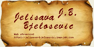 Jelisava Bjelošević vizit kartica